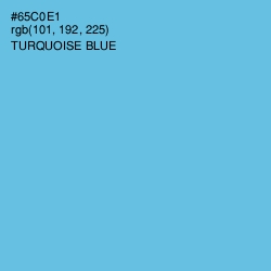 #65C0E1 - Turquoise Blue Color Image